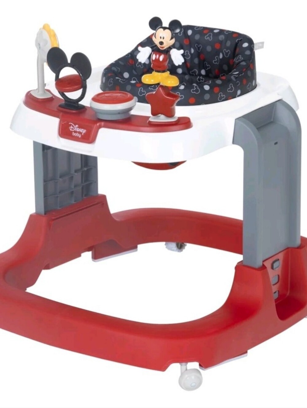 Disney Mickey Interactive Baby Walker - Red, White, Gray, Black